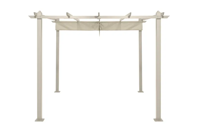 Porto Pergola 3x3 m i aluminium med tak för solskydd - Beige - Products - Utemöbler & utemiljö - Solskydd - Pergola