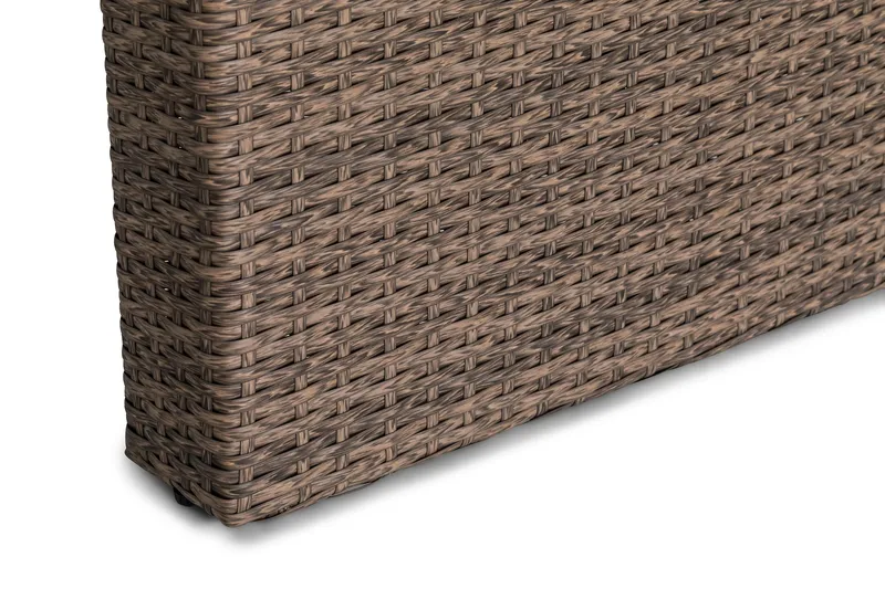 James Utebord 85x145 cm – Matbord utomhus i konstrotting med bordsskiva i Glas - Sand Brun - Products - Utemöbler & utemiljö - Utebord & trädgårdsbord - Matbord utomhus