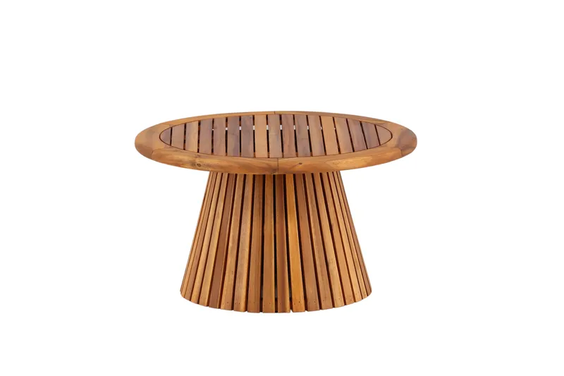 Lumpur Runt Soffbord och Sidobord Ribbor Utomhus 70 cm - Brun - Products - Utemöbler & utemiljö - Utebord & trädgårdsbord - Loungebord & soffbord utomhus