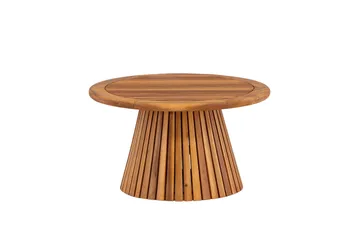 Lumpur Runt Soffbord och Sidobord Ribbor Utomhus 70 cm - Brun - Products - Utemöbler & utemiljö - Utebord & trädgårdsbord - Loungebord & soffbord utomhus