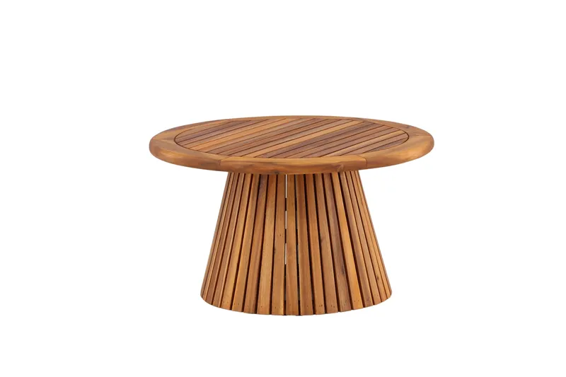 Lumpur Runt Soffbord och Sidobord Ribbor Utomhus 70 cm - Brun - Products - Utemöbler & utemiljö - Utebord & trädgårdsbord - Loungebord & soffbord utomhus