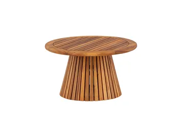 Lumpur Runt Soffbord och Sidobord Ribbor Utomhus 70 cm - Brun - Products - Utemöbler & utemiljö - Utebord & trädgårdsbord - Loungebord & soffbord utomhus