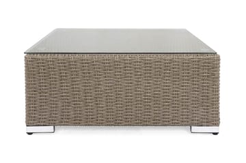 Marcus Loungebord och Soffbord Utomhus 70 cm Konstrotting Glas - Grå - Products - Utemöbler & utemiljö - Utebord & trädgårdsbord - Loungebord & soffbord utomhus