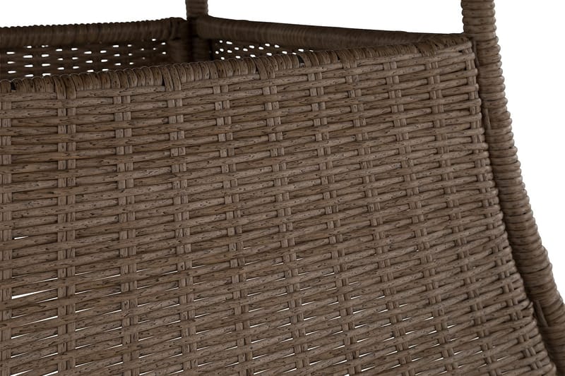 Marcus Stort Runt Matbord Utomhus 140 cm – Utebord i konstrotting med glasskiva för Uteplats och Trädgård - Natur Brun - Products - Utemöbler & utemiljö - Utebord & trädgårdsbord - Matbord utomhus