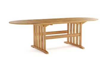 Menorca Stort Ovalt Förlängningbart Matbord i trä Utomhus 100x180 cm - Teak / Natur - Products - Utemöbler & utemiljö - Utebord & trädgårdsbord - Matbord utomhus