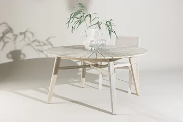 Runt Matbord Rives 150 cm Utomhus - Vitputsad - Products - Utemöbler & utemiljö - Utebord & trädgårdsbord - Matbord utomhus