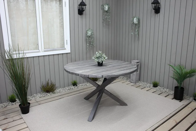 Scottsdale Matbord Utomhus 112 cm Runt Shabby Chic - KWA - Products - Utemöbler & utemiljö - Utebord & trädgårdsbord - Matbord utomhus