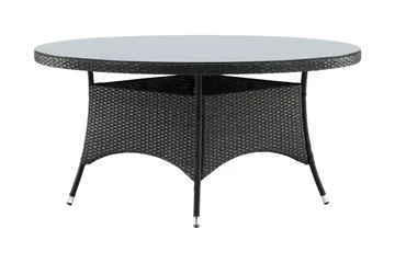 Volta Matbord Utomhus Rund Ø150 cm Svart - Venture Home - Products - Utemöbler & utemiljö - Utebord & trädgårdsbord - Matbord utomhus