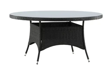 Volta Matbord Utomhus Rund Ø150 cm Svart - Venture Home - Products - Utemöbler & utemiljö - Utebord & trädgårdsbord - Matbord utomhus