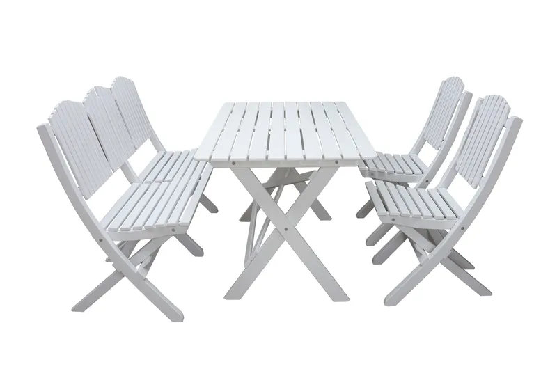 Delpino Matgrupp Utomhus 125 cm, Vit