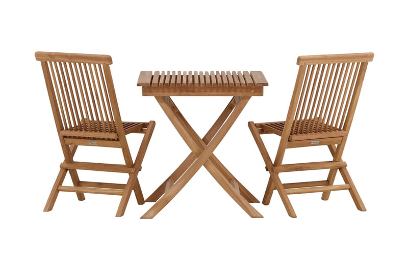 Ghana Caféset 70 cm + 2 Kenya Hopfällbara Karmsttolar - Brun - Products - Utemöbler & utemiljö - Utegrupp - Cafegrupp & cafeset
