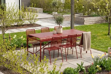 Jarva utomhus matgrupp 200 cm med 6 Jarva matstolar - Röd - Products - Utemöbler & utemiljö - Utegrupp - Matgrupp utomhus