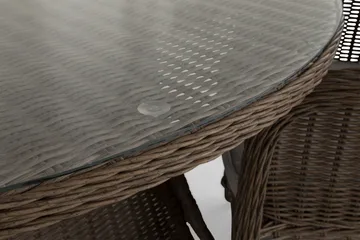 Marcus Matgrupp 140 Rund + 4 Fåtöljer m Dyna - Natur - Products - Utemöbler & utemiljö - Utegrupp - Matgrupp utomhus