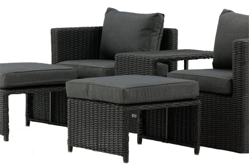 Quad Balkonggrupp 2-sits - Svart - Products - Utemöbler & utemiljö - Utegrupp - Cafegrupp & cafeset