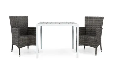 Tunis Matgrupp Utomhus 90 + 2 Thor F åtölj - Vit/Grå - Products - Utemöbler & utemiljö - Utegrupp - Matgrupp utomhus