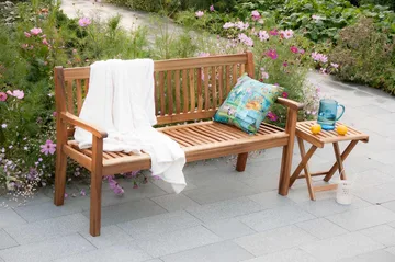 Bänk Utomhus FINLAY 150x61xH91cm trä: Akacia - Products - Utemöbler & utemiljö - Utesoffa - Trädgårdsbänk & utebänk