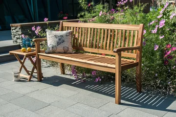 Bänk Utomhus FINLAY 150x61xH91cm trä: Akacia - Products - Utemöbler & utemiljö - Utesoffa - Trädgårdsbänk & utebänk