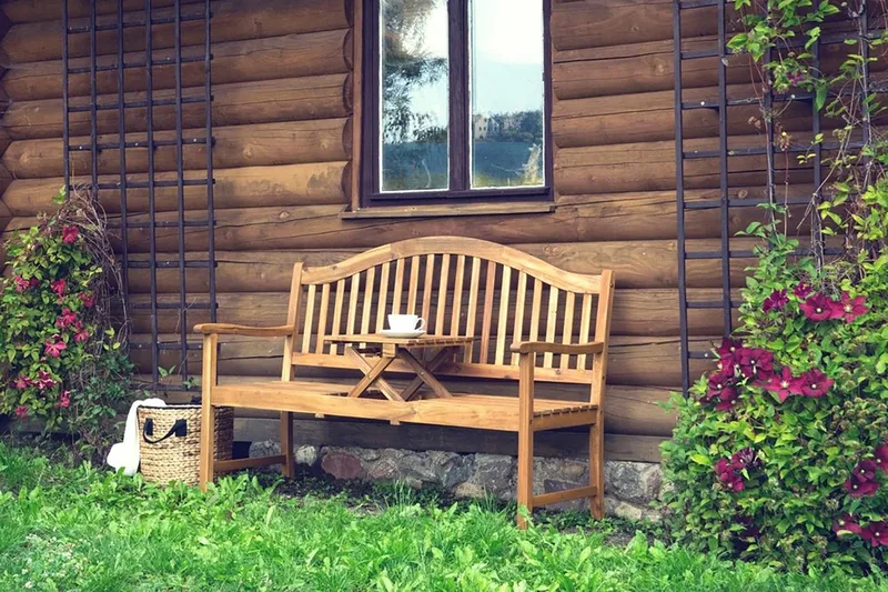 Hilo Trädgårdsbänk 150 cm - Trä/Natur - Products - Utemöbler & utemiljö - Utesoffa - Trädgårdsbänk & utebänk