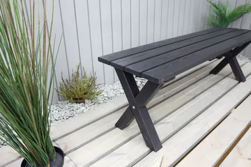 Lietinna Utebänk 140 cm - Svart - Products - Utemöbler & utemiljö - Utesoffa - Trädgårdsbänk & utebänk