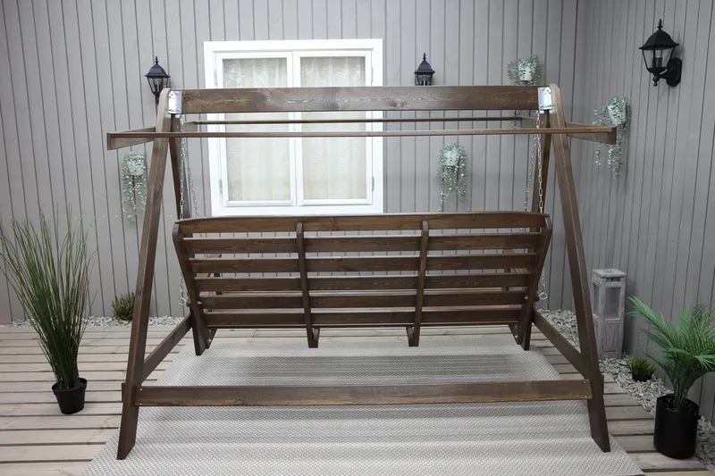 Pelle 3-sits Hammock utan tak - Brun - Products - Utemöbler & utemiljö - Utesoffa - Hammock