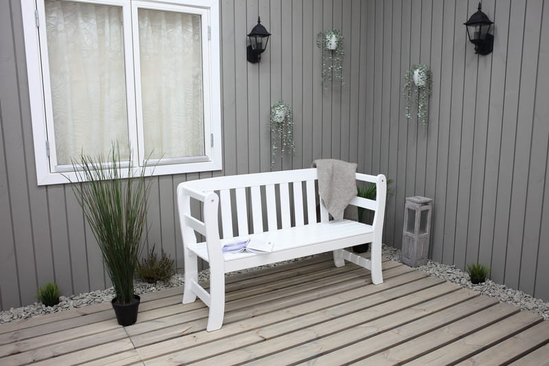 Rosenberg Utesoffa - Vit - Products - Utemöbler & utemiljö - Utesoffa - Trädgårdsbänk & utebänk
