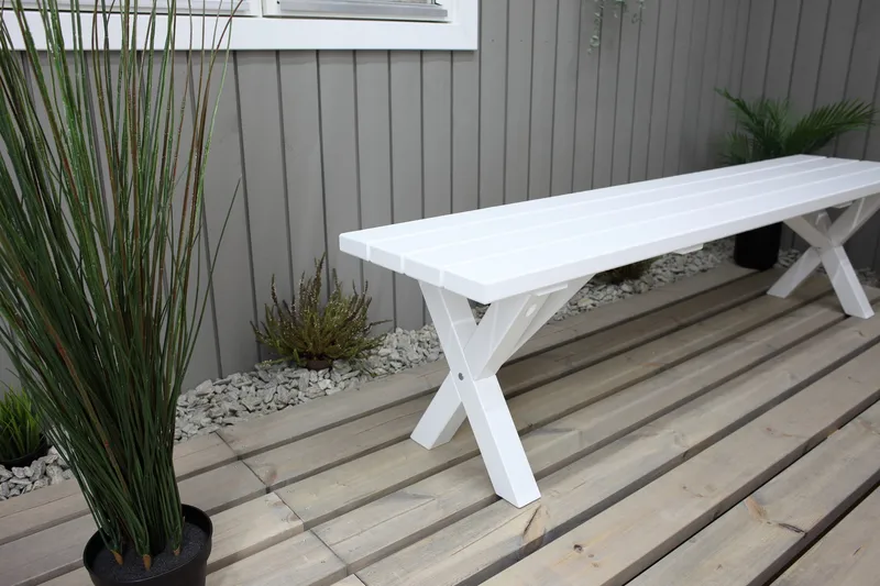Scottsdale Bänk Utomhus 180 cm Vit - KWA - Products - Utemöbler & utemiljö - Utesoffa - Trädgårdsbänk & utebänk