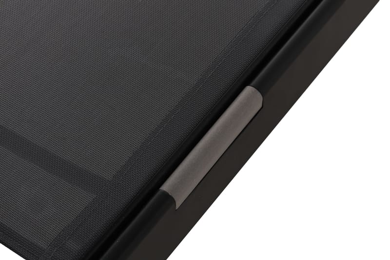 Monaco Solsäng med justerbar rygg i aluminium grå textil - Svart - Products - Utemöbler & utemiljö - Utestol & trädgårdsstol - Solsäng & solvagn