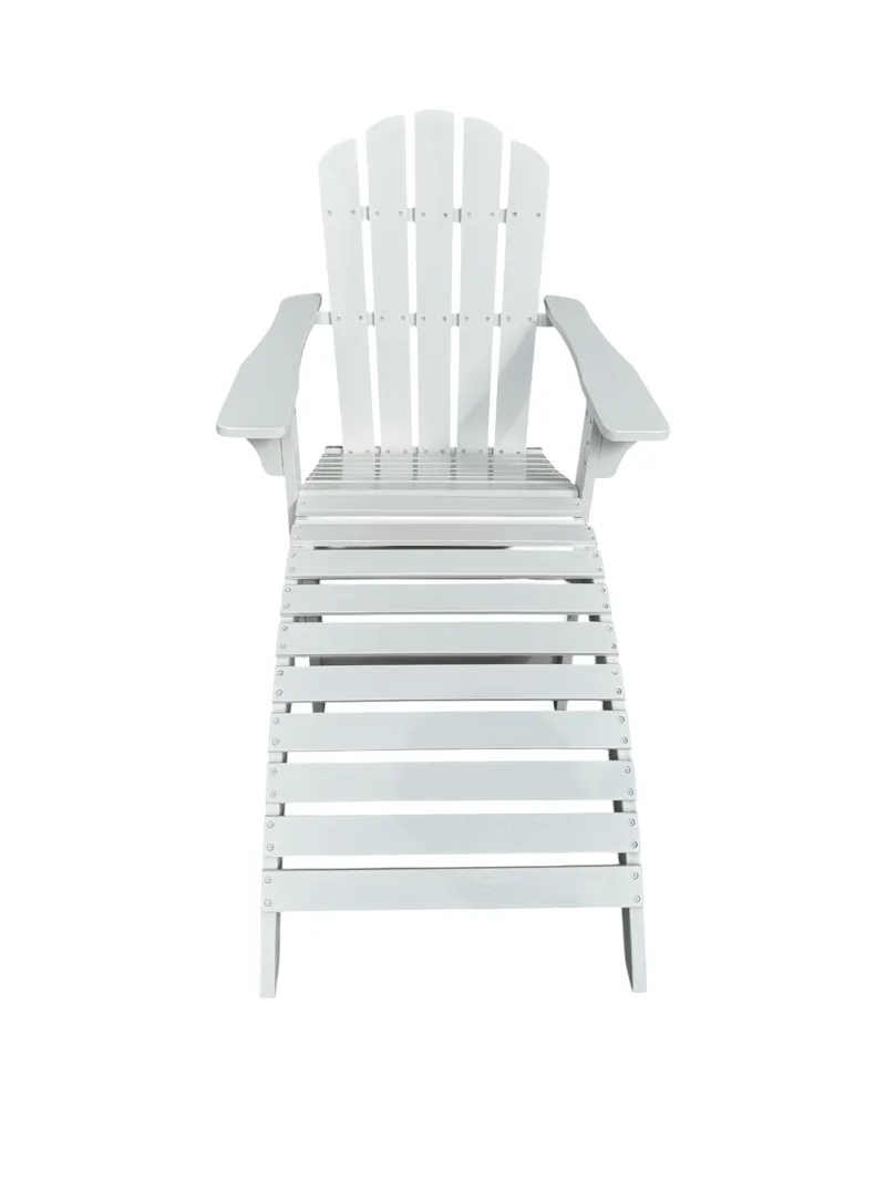 Landet Däckstol utomhus i akacia trä - Vit - Products - Utemöbler & utemiljö - Utestol & trädgårdsstol - Solstol - Däckstol