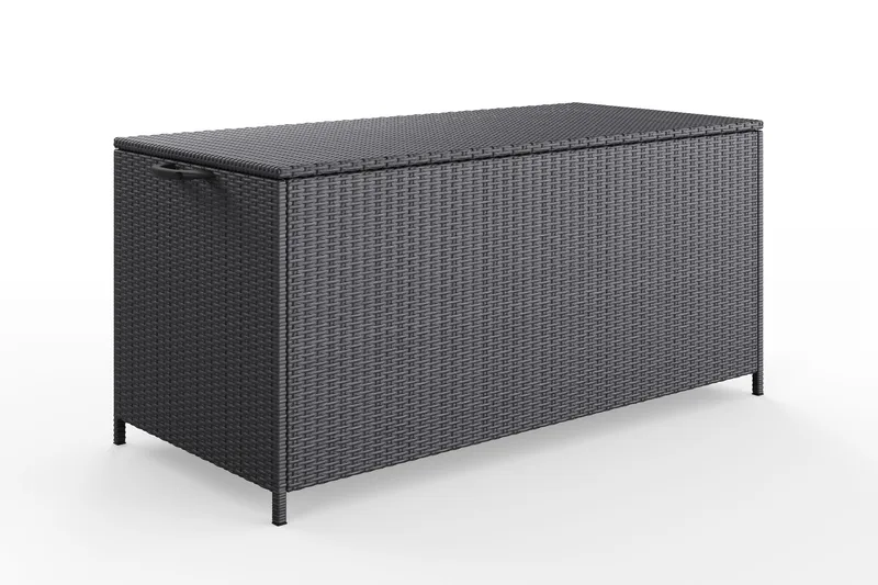 Zahara Dynbox utomhus i konstrotting med handtag 140x60x60 cm - Svart - Products - Utemöbler & utemiljö - Utomhusförvaring - Dynförvaring - Dynbox & dynlåda