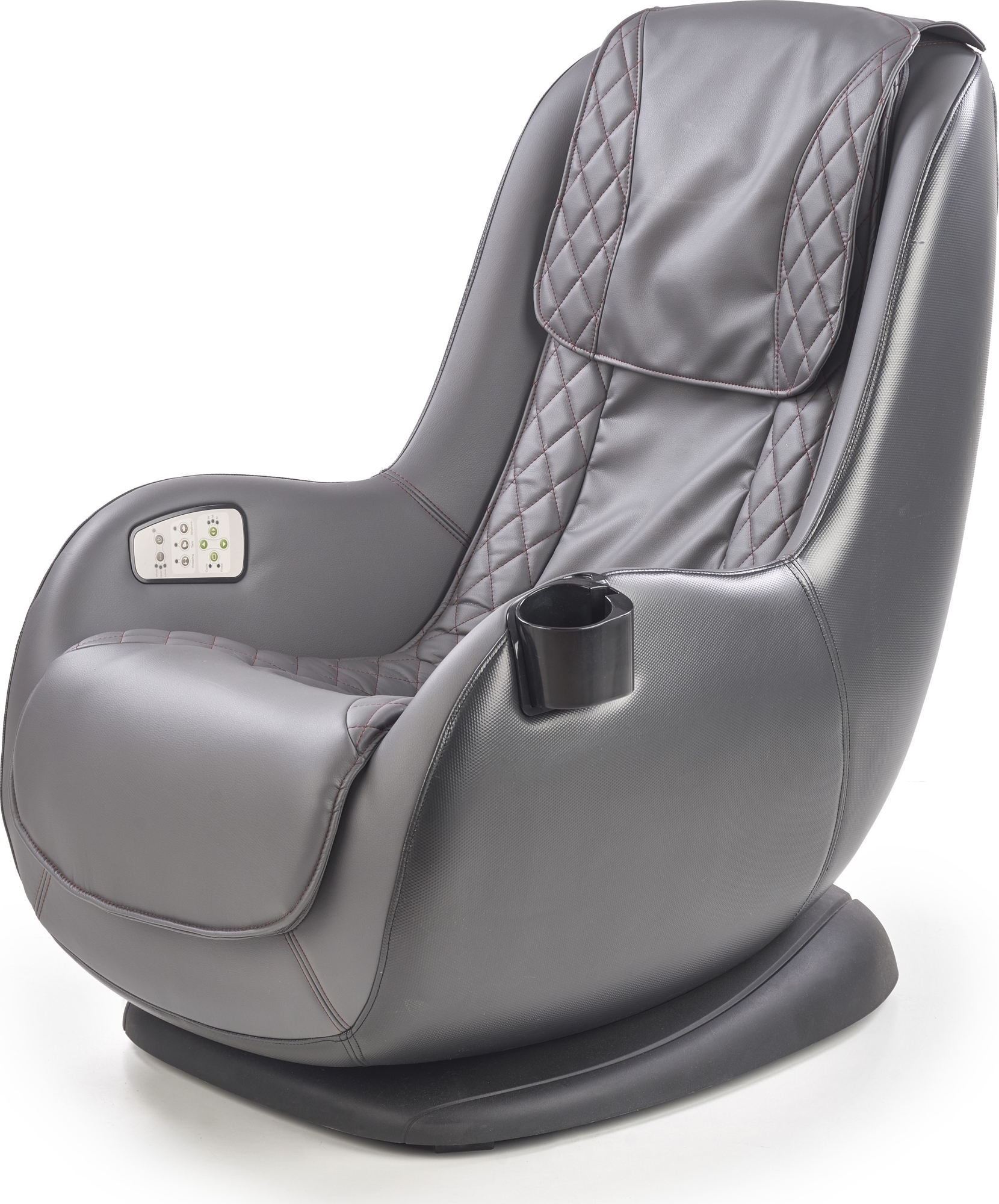 Mercura hvilestol med massasje i grått øko-skinn Mercura hvilestol med massasje i grått øko-skinn