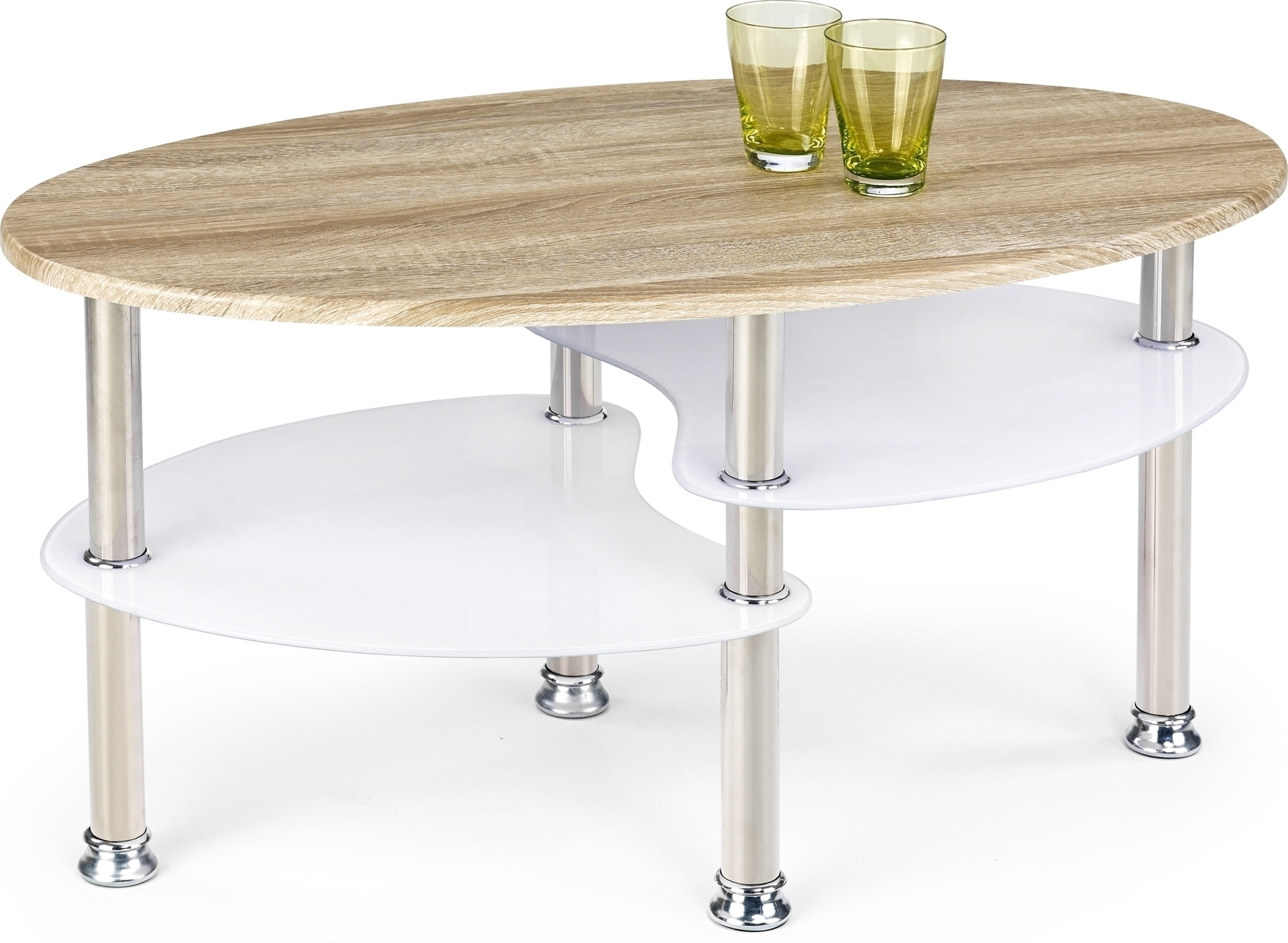 Adiba sofabord - Hvit/eik + M?belben