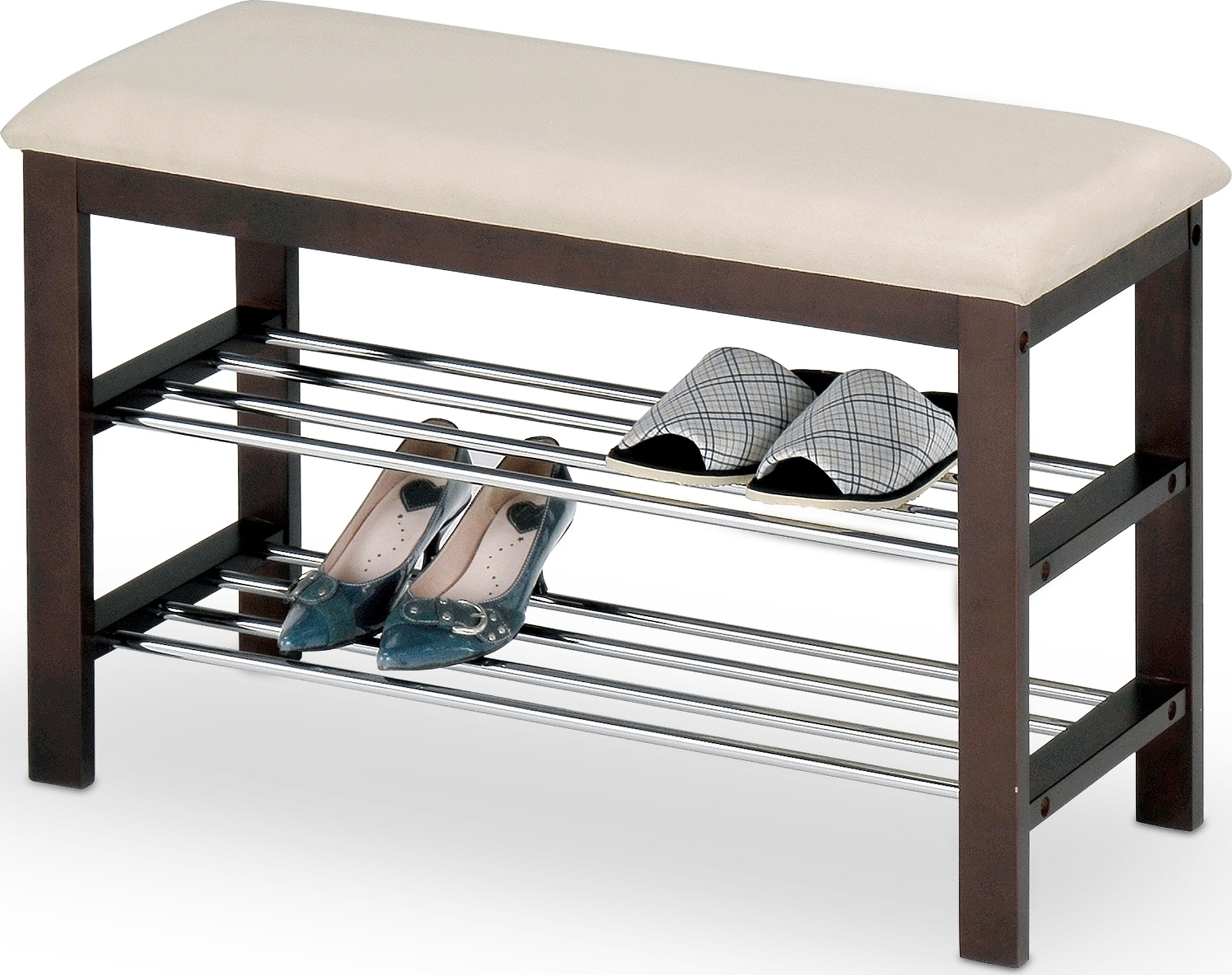 Bahra skohylle - Wenge/kremhvit