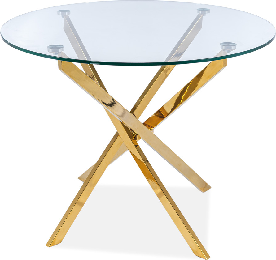 Charlotte rundt spisebord med gullben 90 cm