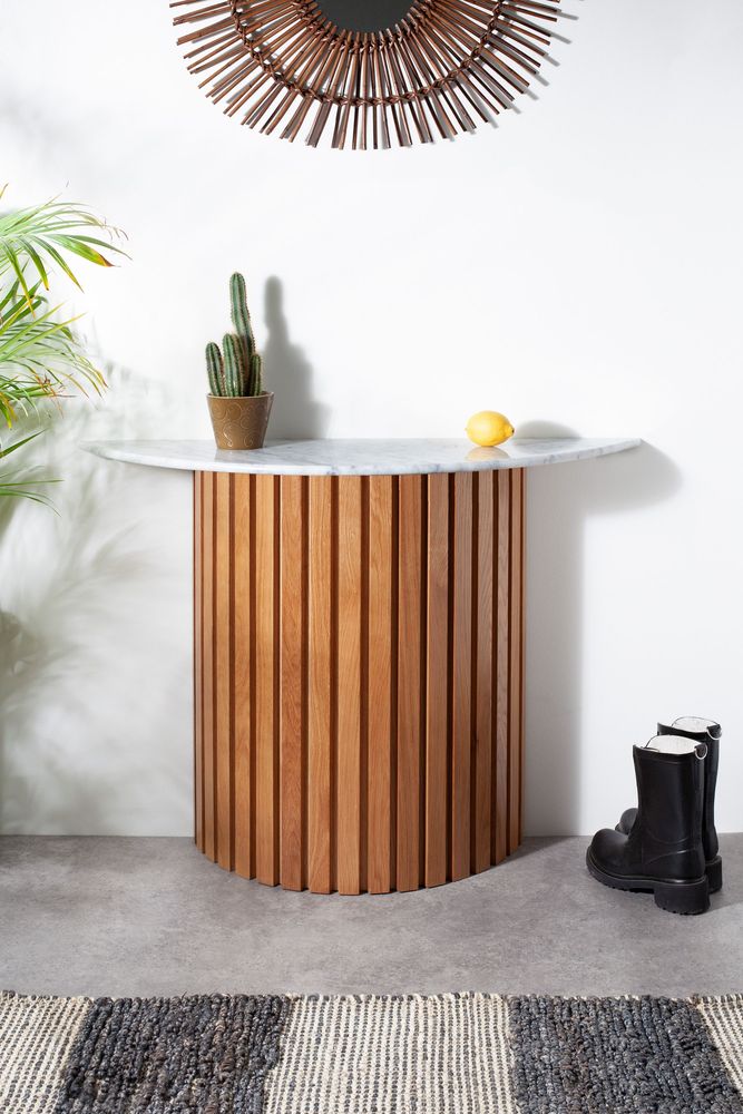 Matisse Konsollbord i marmor - Eik (Lameller) / Marmor