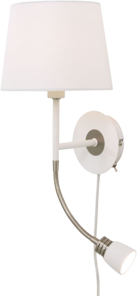 Vegglampe Eketorp - Hvit/stål Vegglampe Eketorp - Hvit/stål