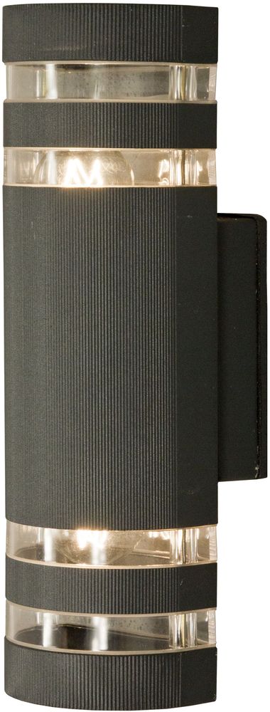 Vegglampe Ribb - M�rk gr�