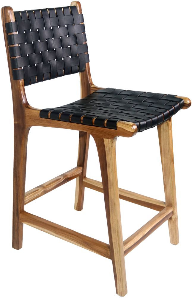 Perugia Bar krakk - Teak / svart