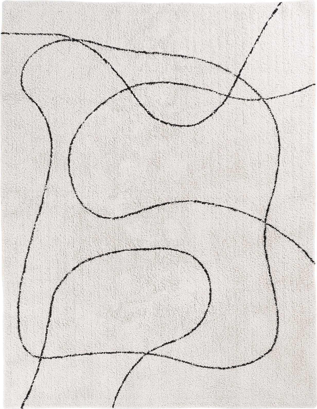 Tampa bomullsteppe 200 x 300 cm - Hvit/svart Tampa bomullsteppe 200 x 300 cm - Hvit/svart