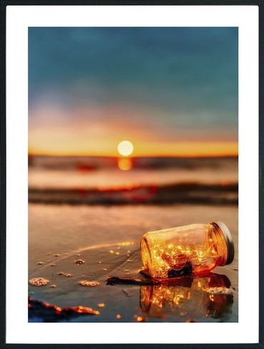 Posterworld - Motiv solnedgang - 50x70 cm