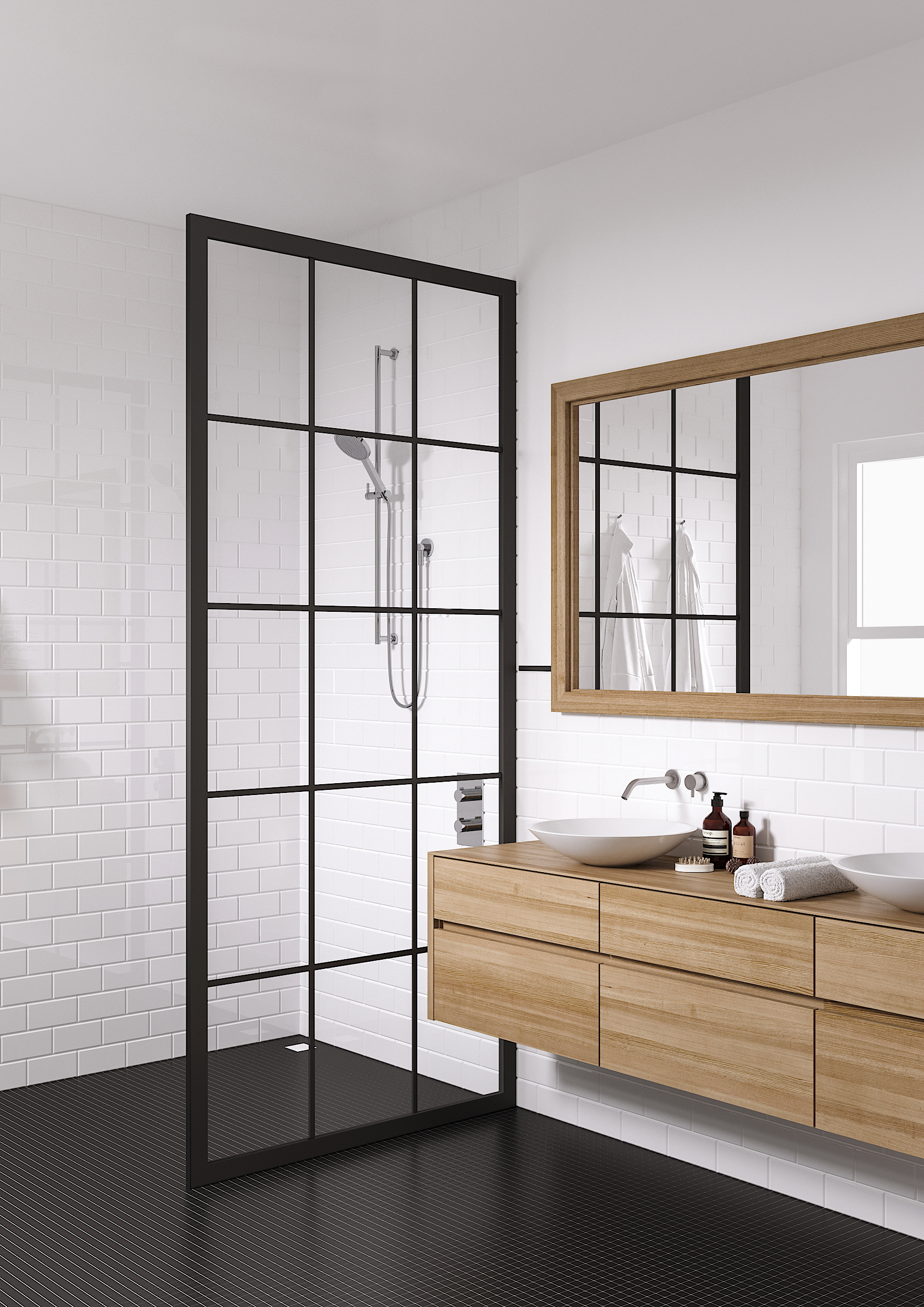 Industrivegg dusjvegg - Valgfritt mål Industrivegg dusjvegg - Valgfritt mål