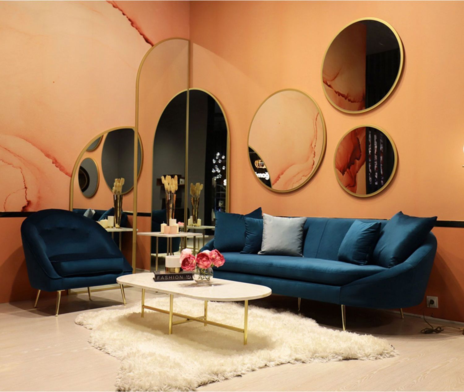 Matilda 3-seters sofa - Petroleumsbl�