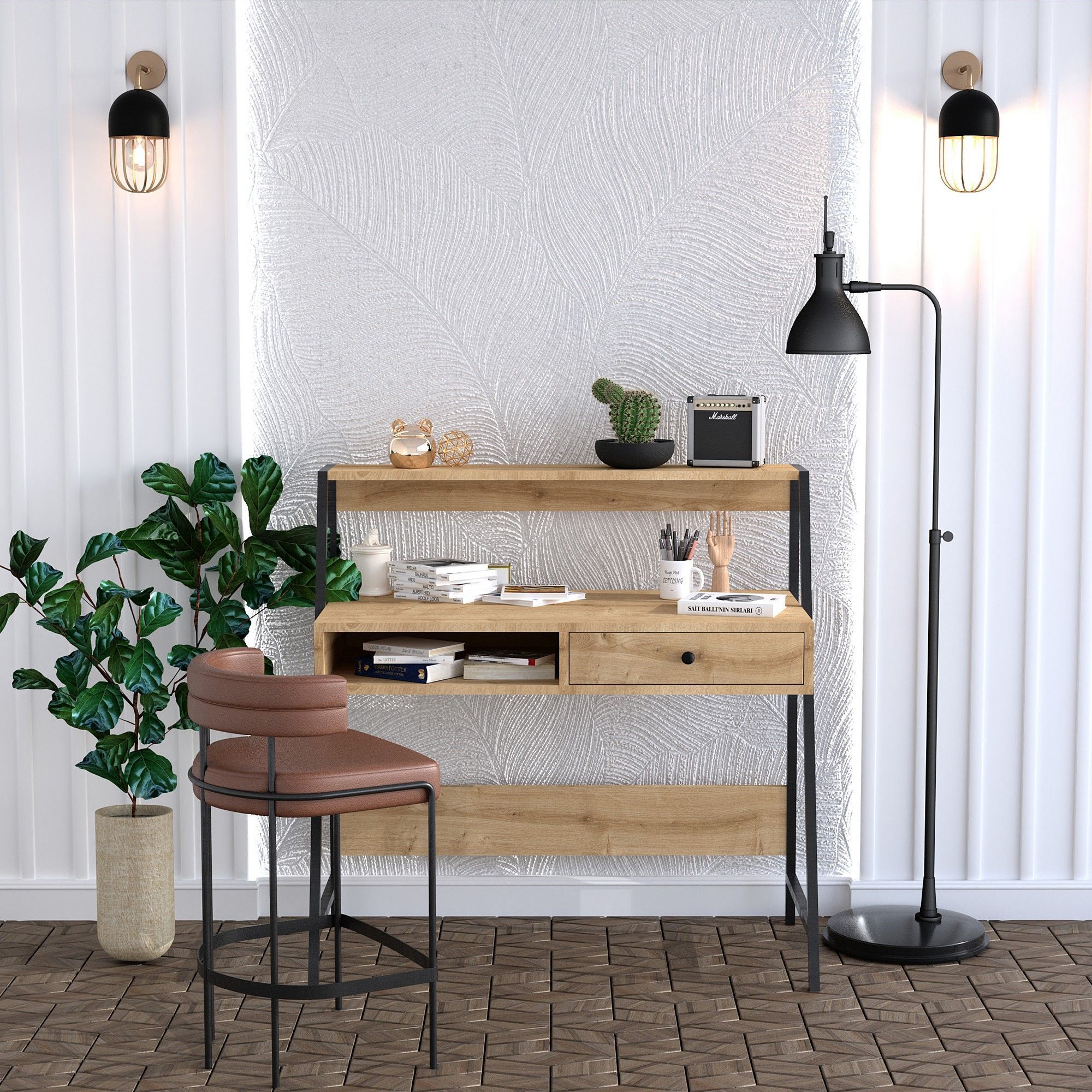 Quiz skrivebord - Eik