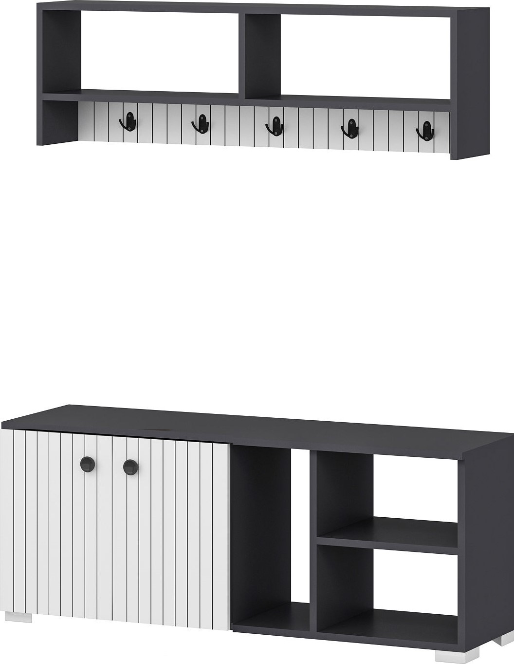 Sarandon hallm�bler - Antrasitt/hvit