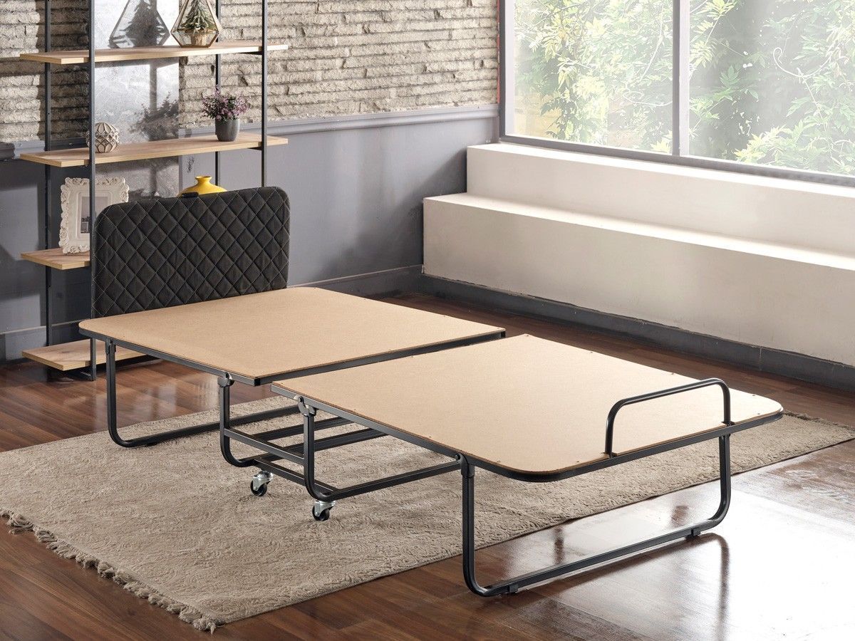 Katalan sammenleggbar seng - Hvit/svart