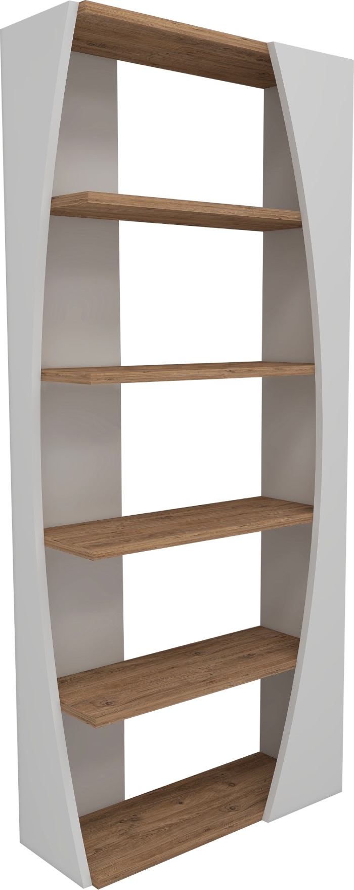 Selg bokhylle - Hvit/furu