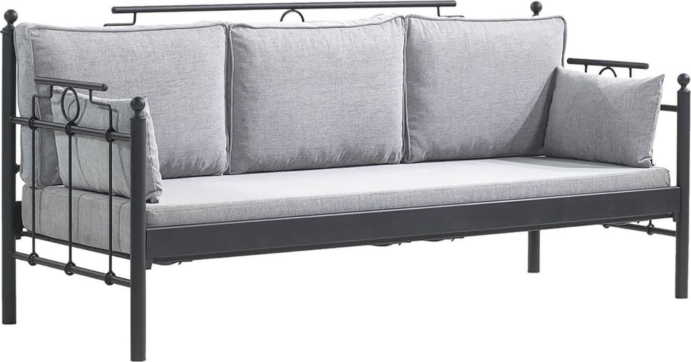 Hampus 3-seters utesofa - Svart/røyk Hampus 3-seters utesofa - Svart/røyk