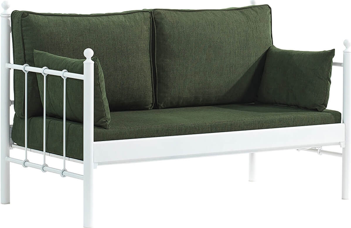 Lalas 2-seters utesofa - Hvit/gr�nn +