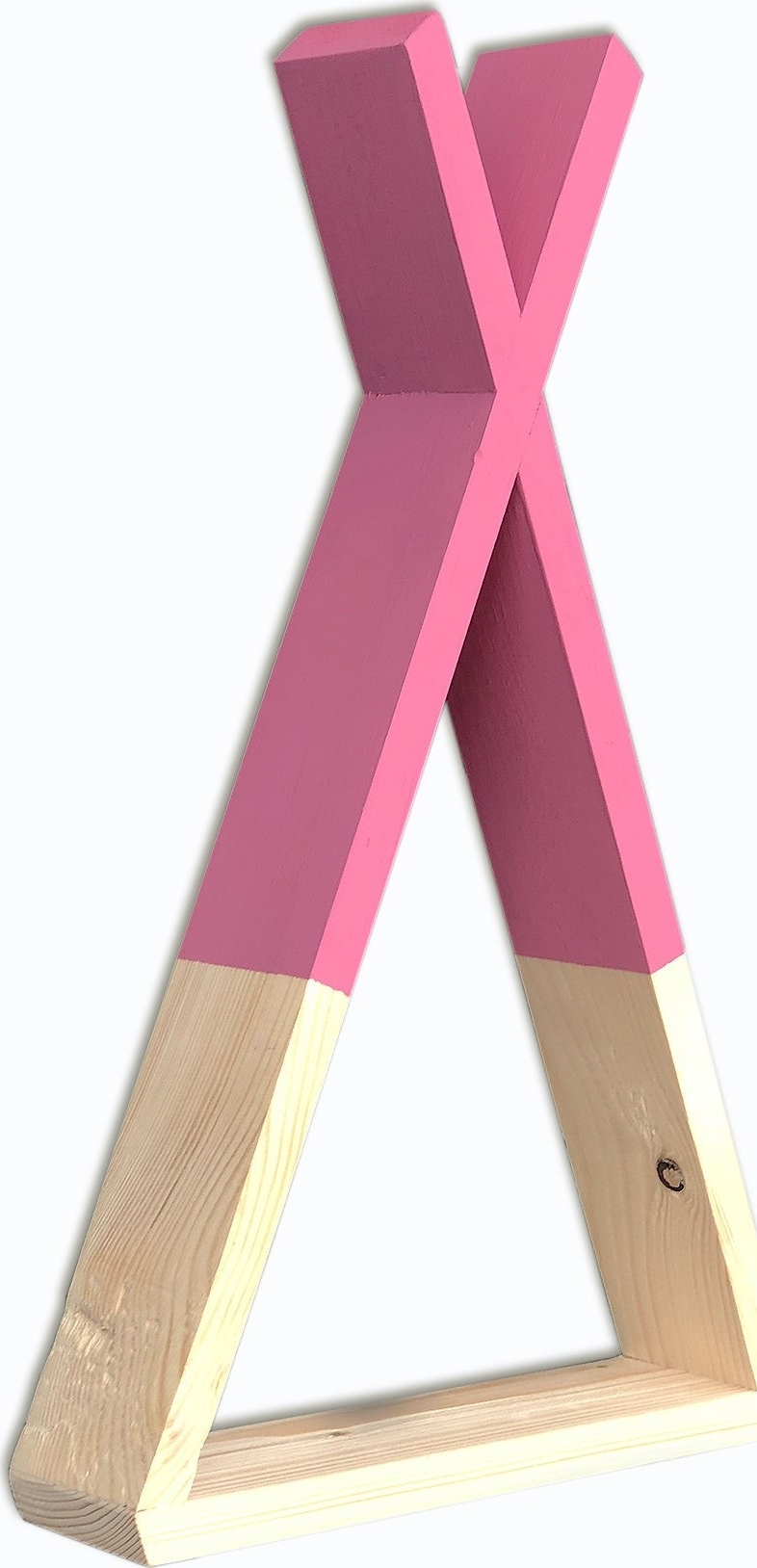 Rafa vegghylle 142 - Tre/rosa