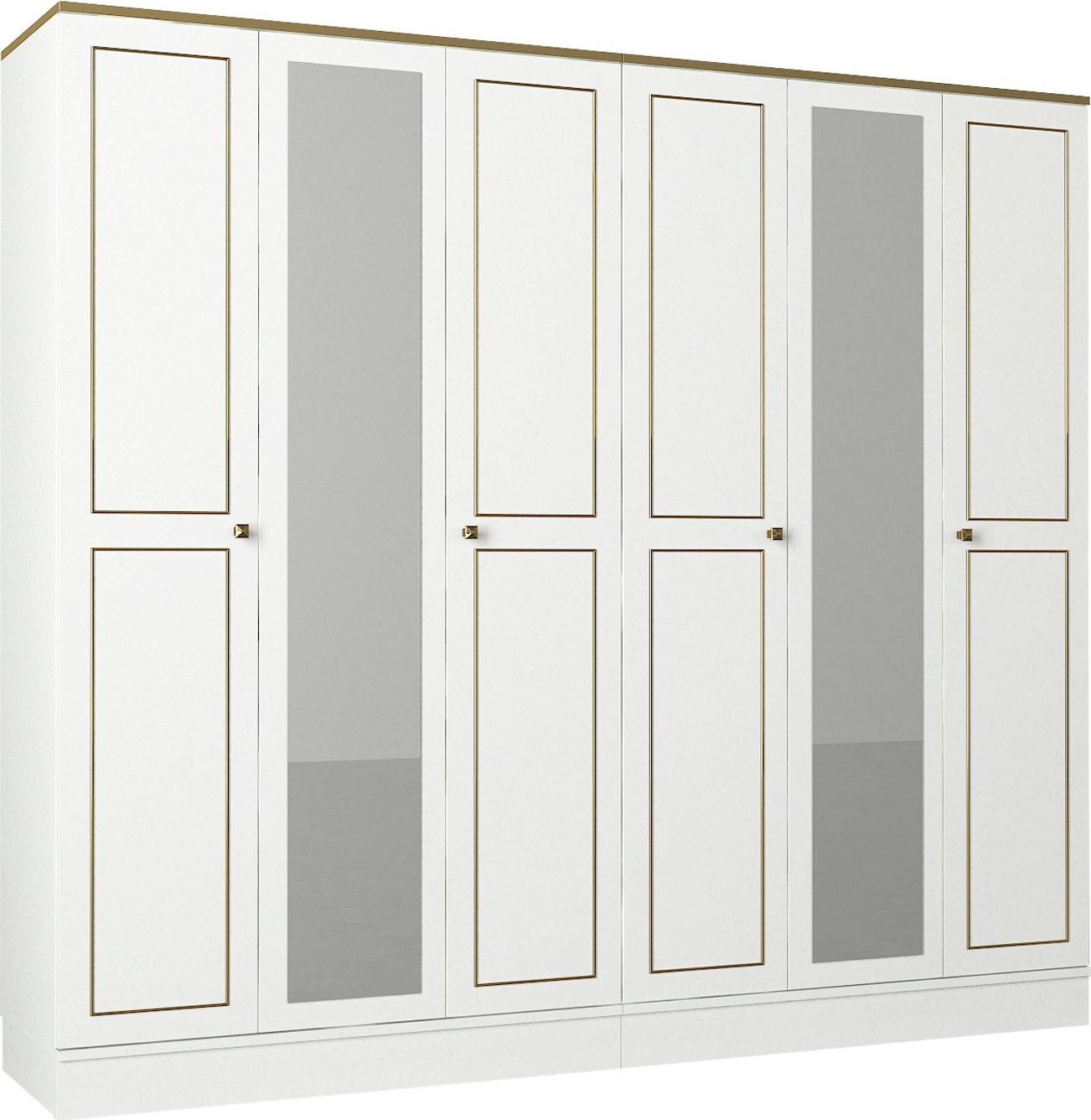 Ravenna garderobe - Hvit/gull