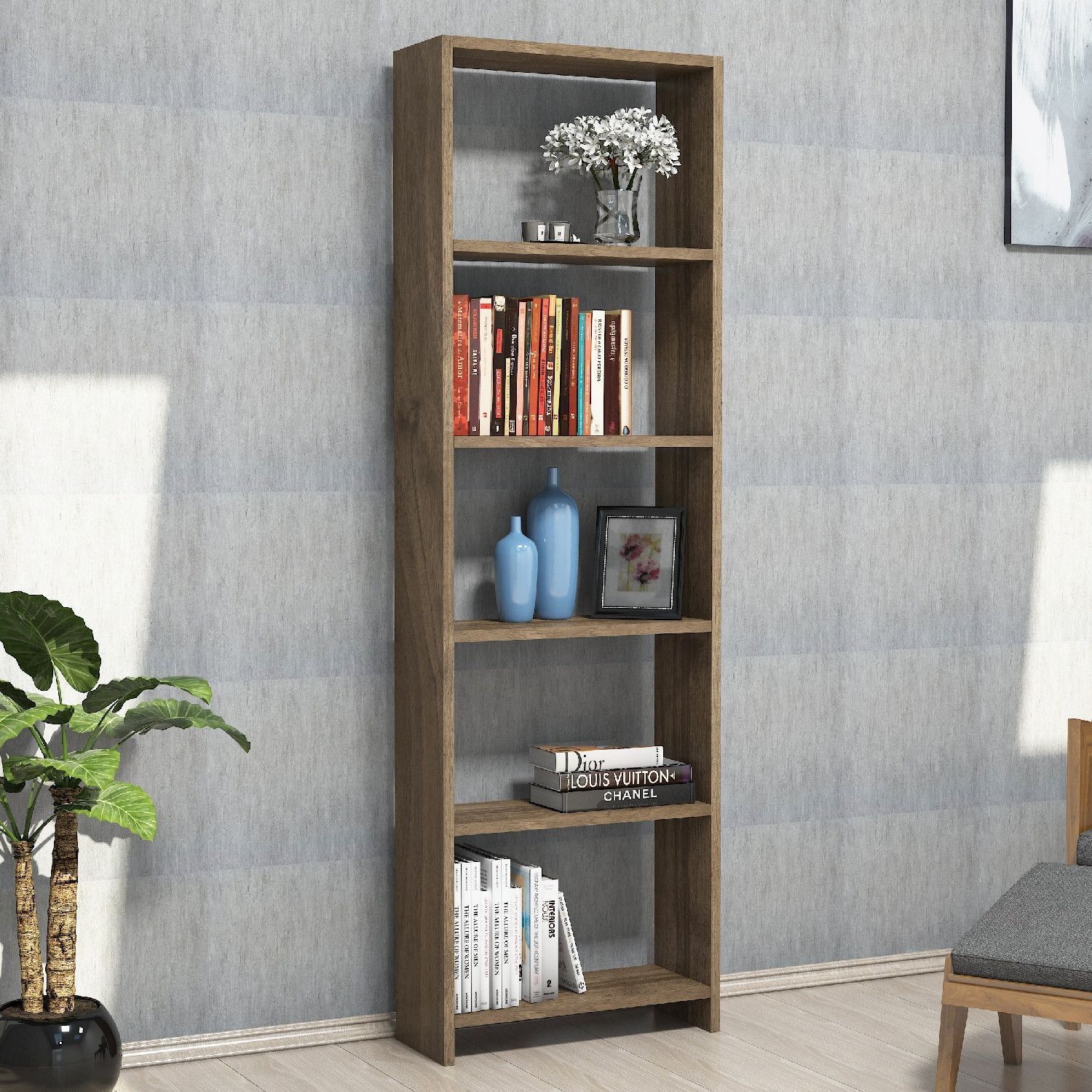 Newton bokhylle - Valnøtt Newton bokhylle - Valnøtt